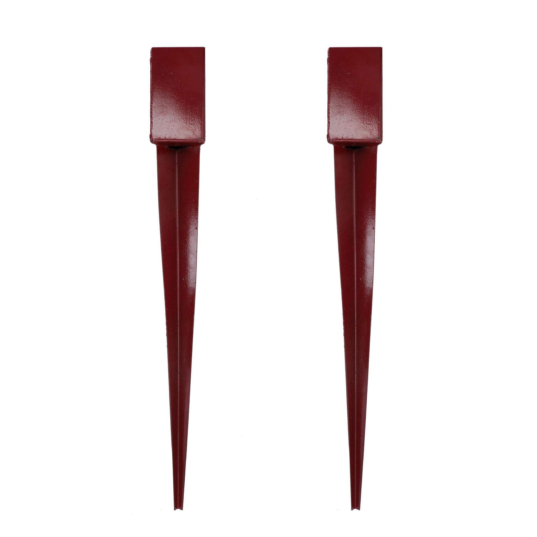 2 x Fence Post Holder Support with Drive Down Spike for Posts 75mm x 75mm