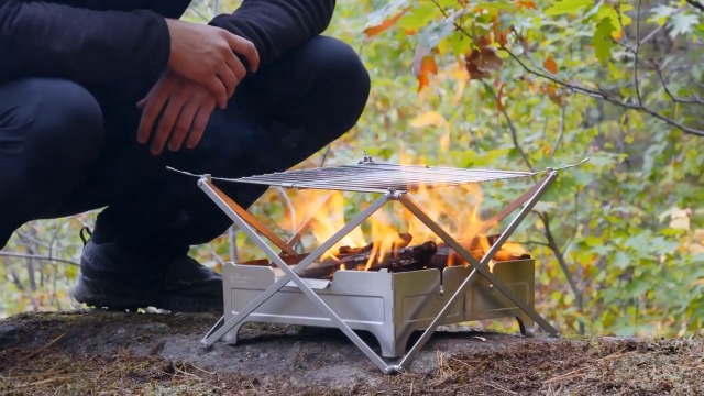 Wolf and Grizzly Fire Safe | Portable Fire Pit for Camping | Wood