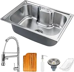 Cuba para Cozinha Gourmet Pia Aço Inox com Acessórios Nawa Munim, Prata, 50 cm, Pingoo.Casa