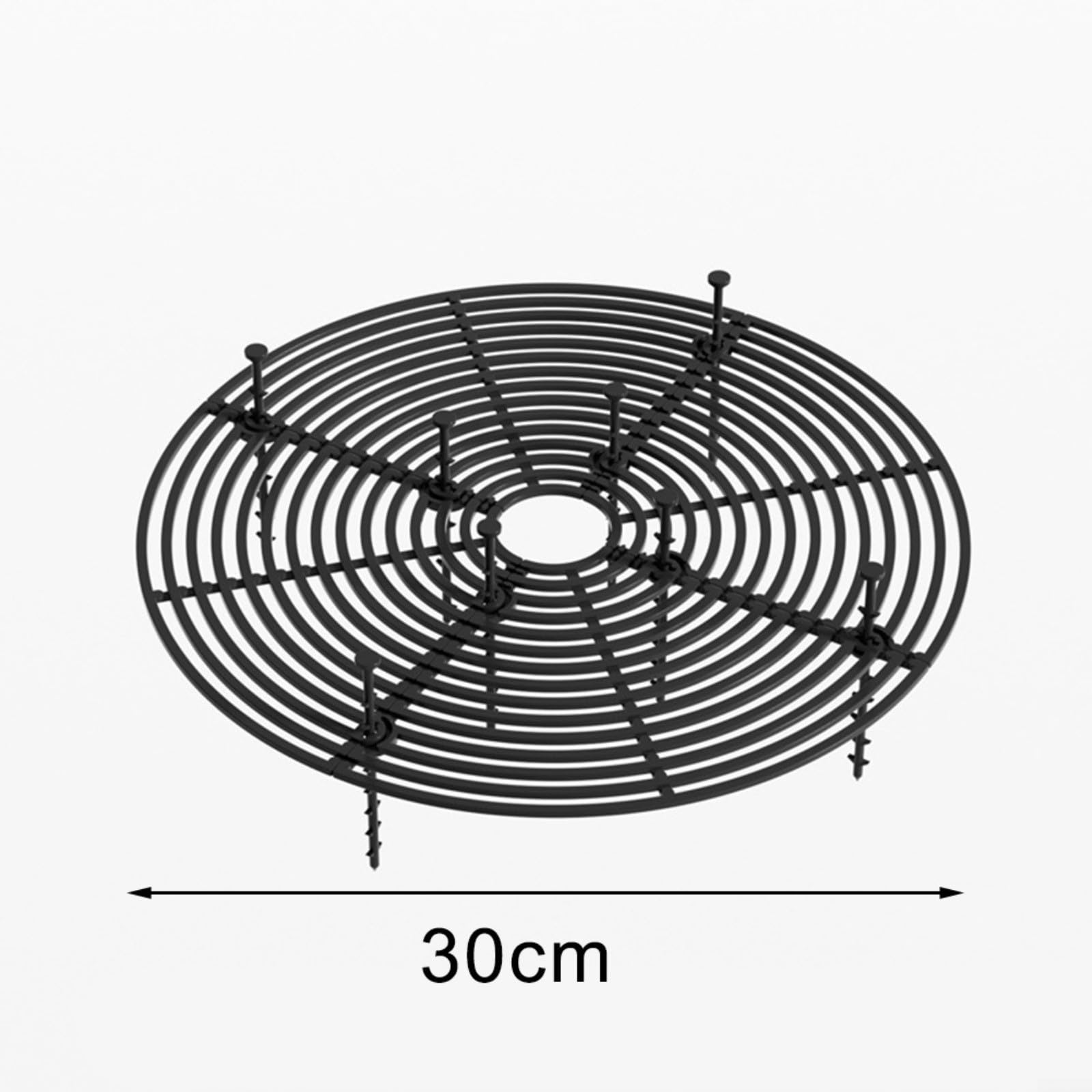 Paquete de 4 rejillas para macetas de 19/30 cm, protectores de suelo de animales, gatos, perros, de plástico para el hogar, jardín, marrón y negro (B)