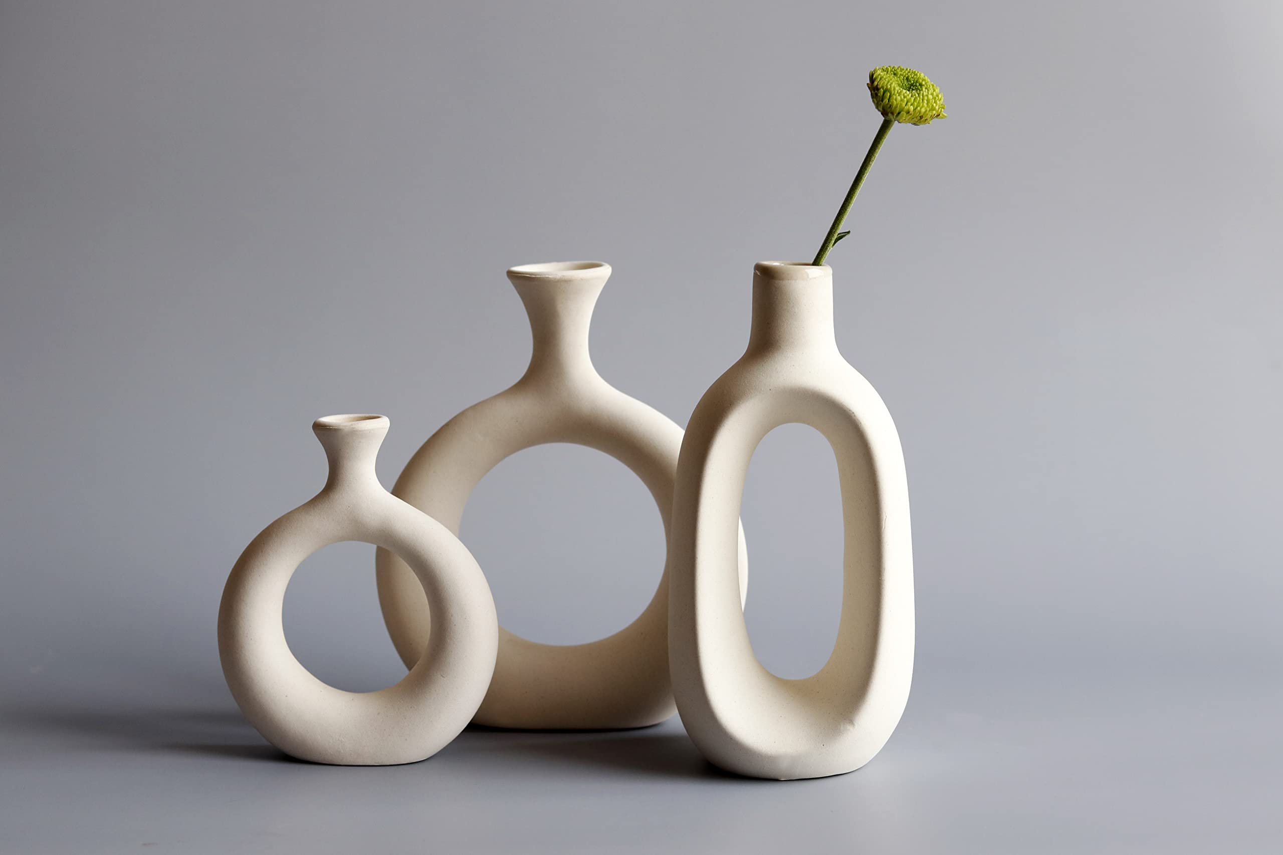 Craftribal Ceramic Beautiful The Bud Combo | Ceramic Flower Vase | Finish Matte, 6 Inches, 4 Inches, White (Vase Set of 3 Pcs) (B0BN8FN52W) Amazon Price History, Amazon Price Tracker