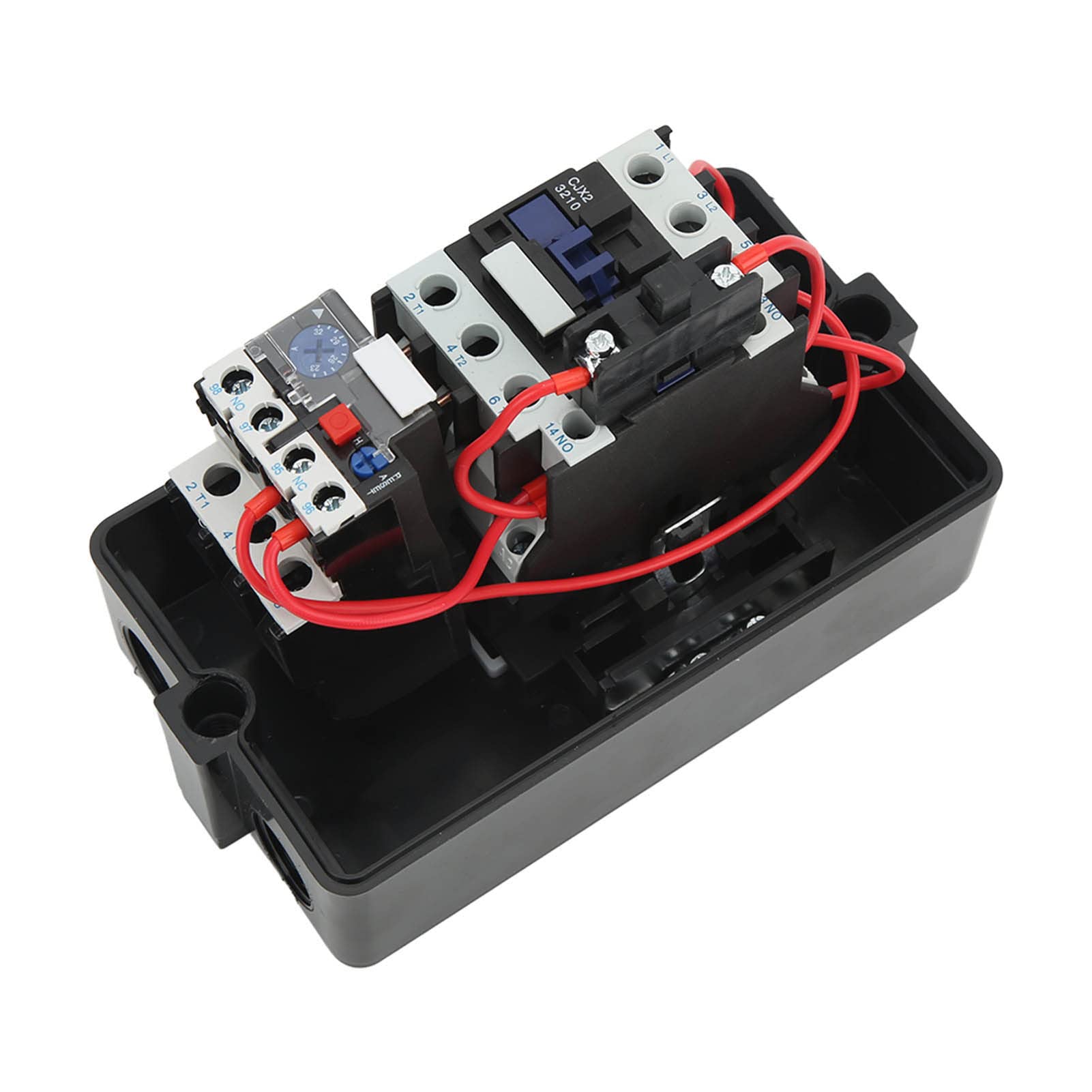 Arrancador de Motor Magnético, Monofásico 7,5 KW (10) Trifásico 15 KW (20) Protección contra Sobrecarga 4 Orificios para Cables para Compresor de Aire