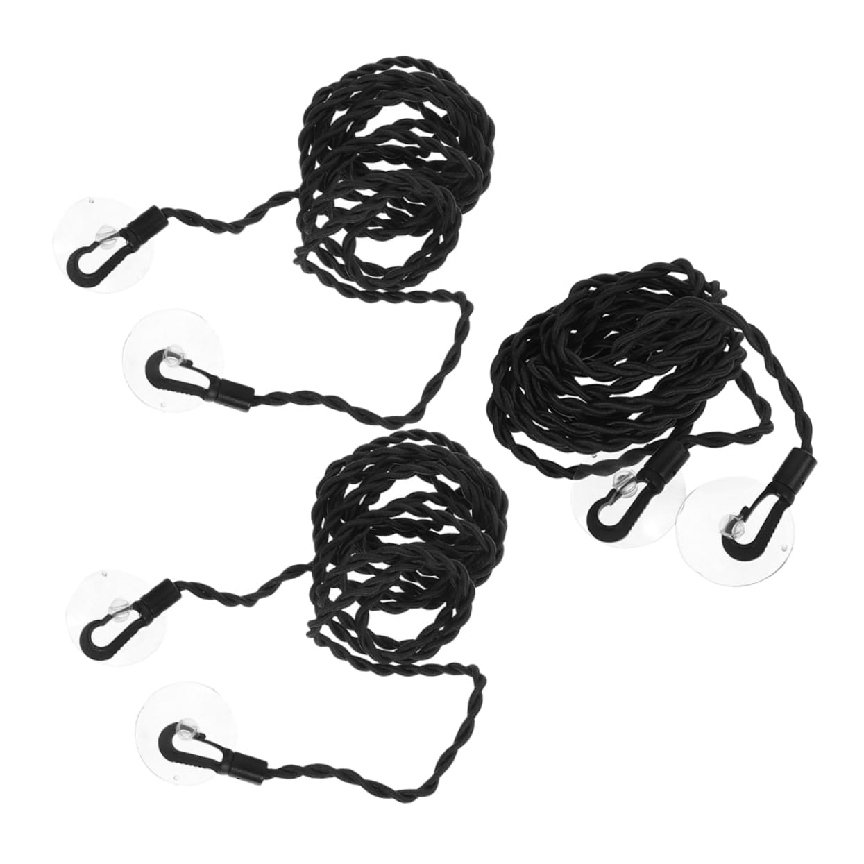 Zerodeko 3pcs Portable Clothesline with Suction Cups Retractable Elastic Drying Line for Travel and Outdoor Use and Lightweight Clotheslines for Home Camping and Hiking