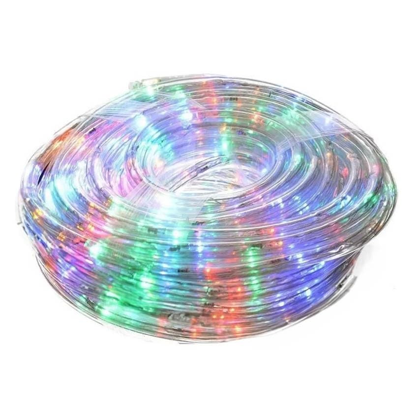 Łańcuch świetlny - rura niskiego napięcia Φ5 mm, RGBY, 5 m, IP44, 50 diod LED, 3,6 W, 220-240 V, 8 funkcji, pamięć i timer.