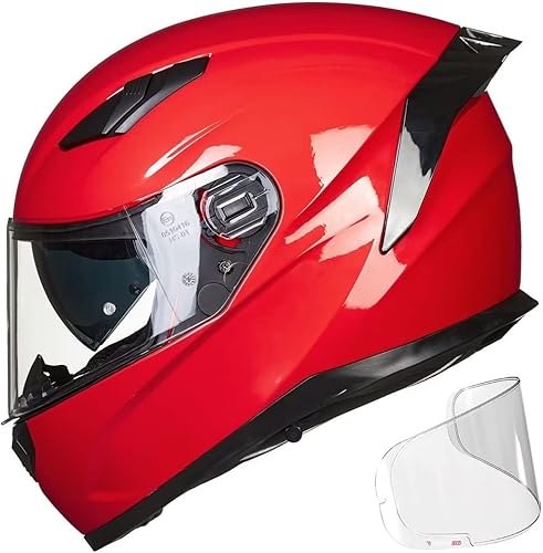 ILM Casco integral para motocicleta y moto de nieve con película antiempañante Pinlock doble visera casco para cuatrimoto Motocross para hombres
