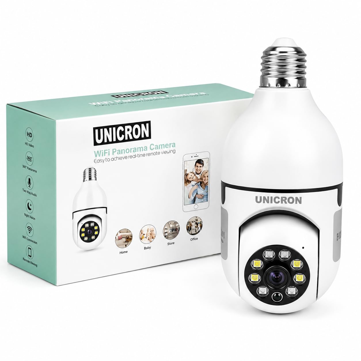 UNICRON HD CCTV Camera for Home Outdoor & Indoor, Wireless WiFi CCTV Security Camera 360° Smart, Two Way Audio, Color Night Vision & Mobile Connectivity-image-41