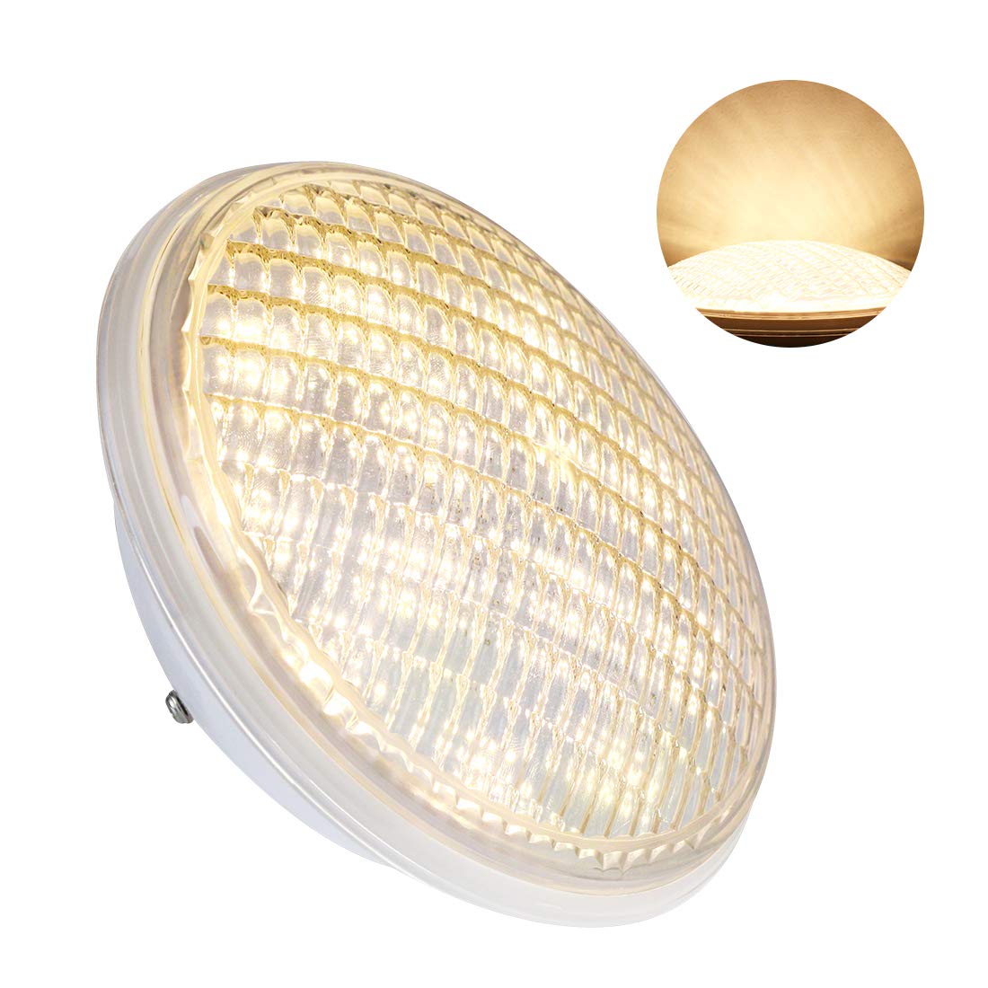 Illuminazione a LED per piscina, PAR56, IP68, impermeabile, 40 W, luce bianca calda, illuminazione subacquea, 12 V AC/DC, per paesaggio, giardino, fontana