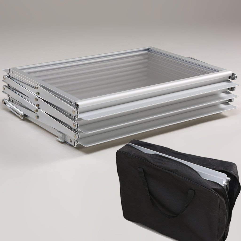 Loywe Prospektständer 6 Ebenen Faltbar, Aluminum, mit Tragtasche, Prospekthalter Katalogständer Flyerständer Infoständer LW3527
