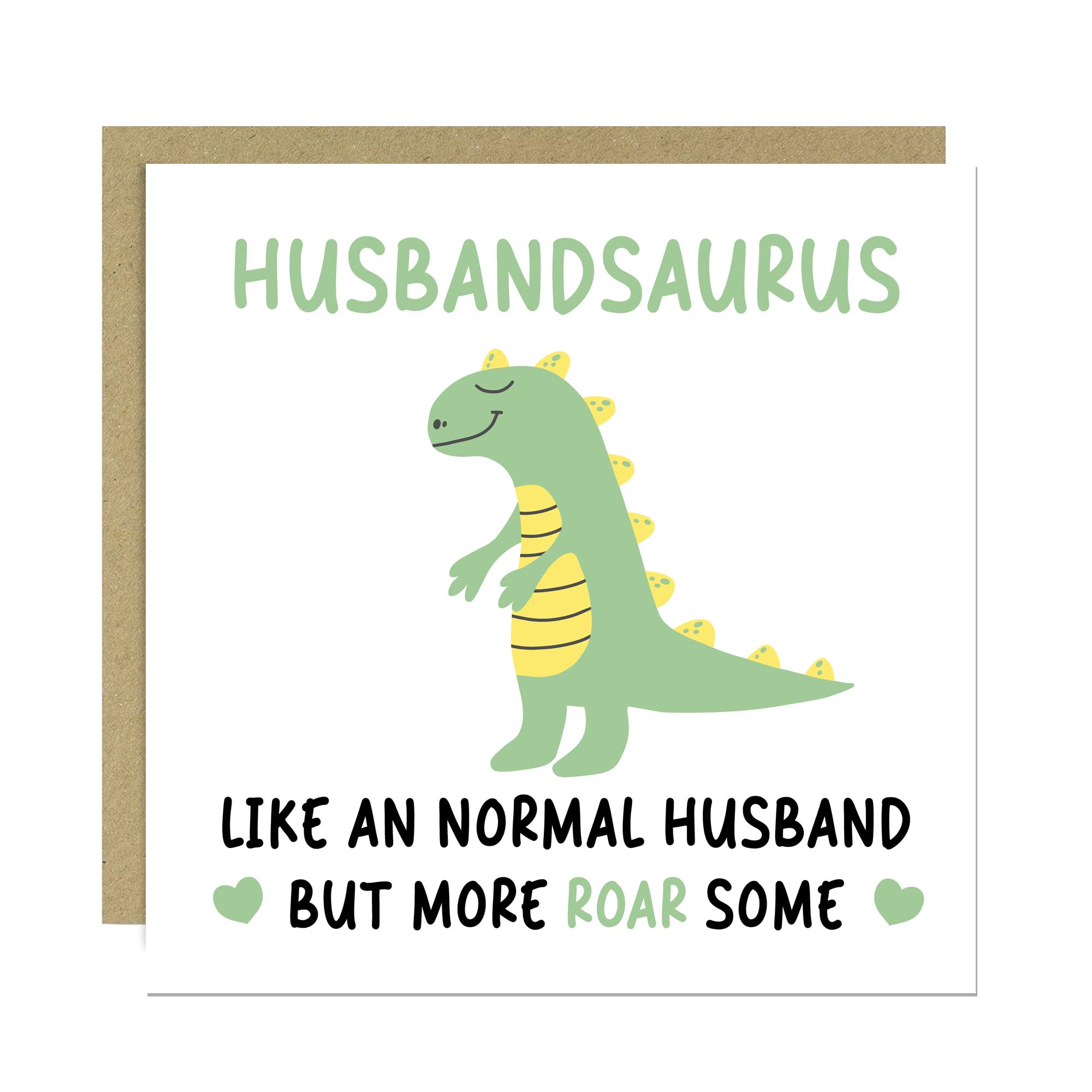 RED OCEAN Husband Birthday Card for Him Husbandsaurus Husband Card For Anniversary With Kraft Envelope Funny Cards from Wife