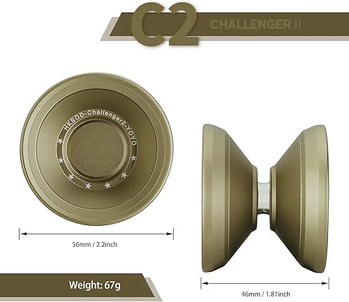 Miniatura 3 de C2 Yoyo Yoyo profesional sensible para niños, principiantes y adultos, yoyos de doble función, yoyo de metal con bolsa, guantes, 10 cuerdas de yoyo