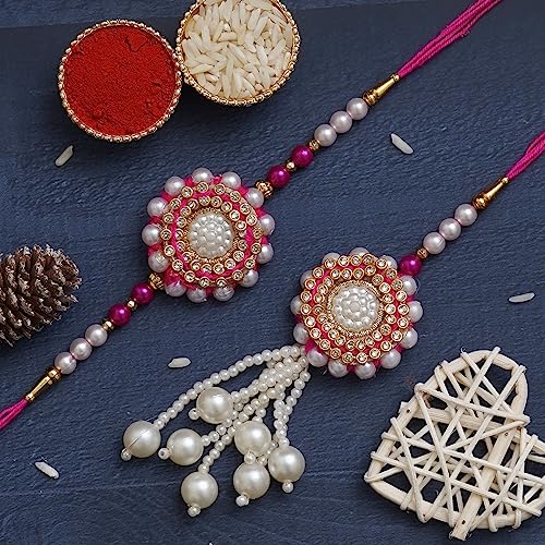 Image of eCraftIndia Blessing Lord Ganesha Rakhi for Brother Bhaiya | Raksha Bandhan Rakhi for Bhai