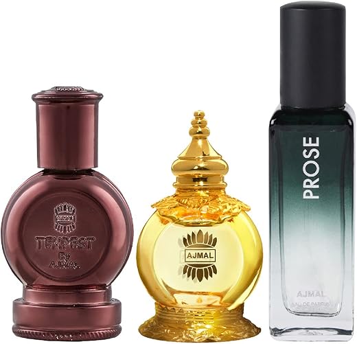 Ajmal Tempest and Mukhallat AL Wafa each of 12ml CP & Prose EDP 20ML Pack of 3 (Total 44ML) for Men & Women