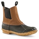 Men’s Pull On Insulated Leather Duck Boots Waterproof Rain Shoes&comma; 400 Gram