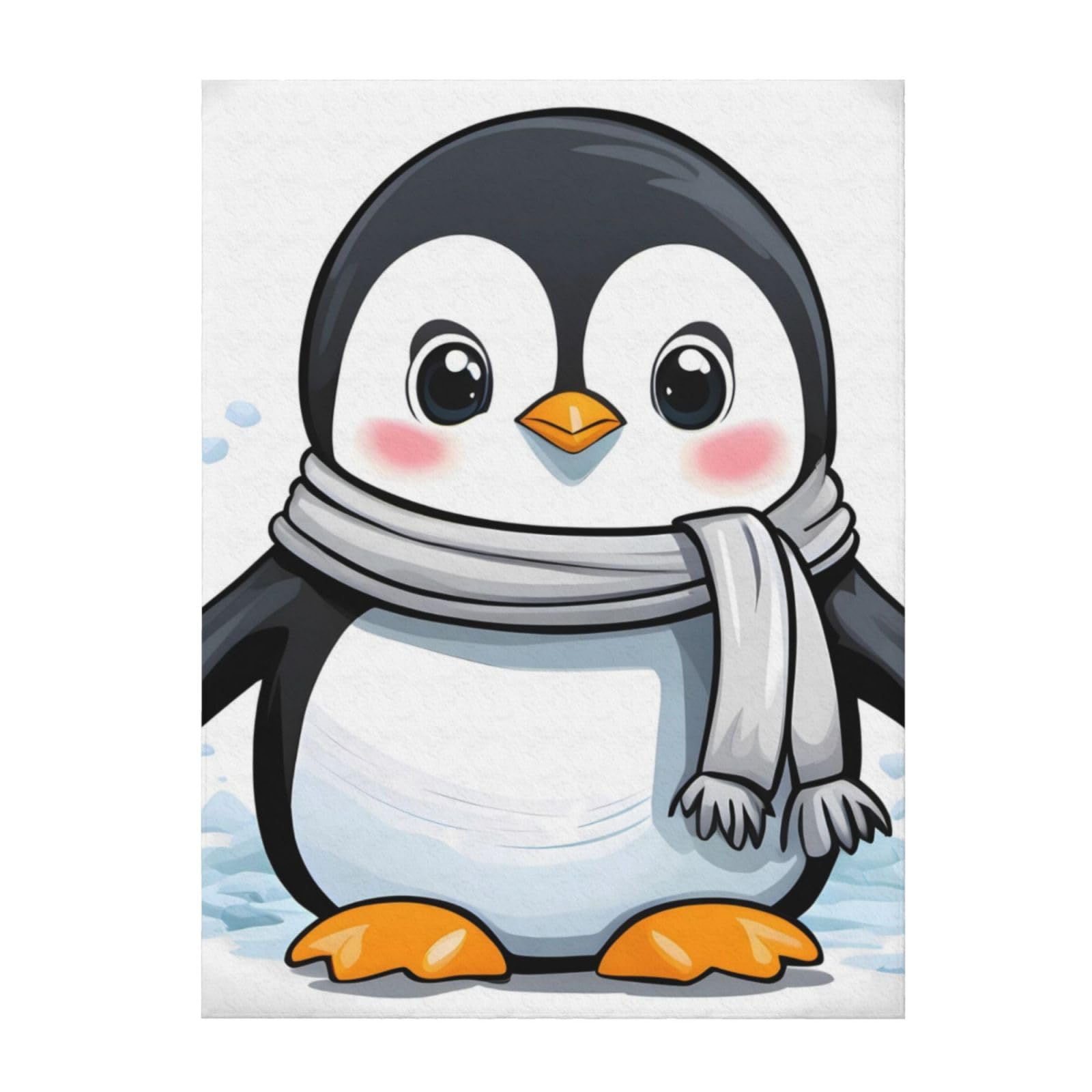 Couverture pingouin durable et chaude en tissu haute densité premium pour lit