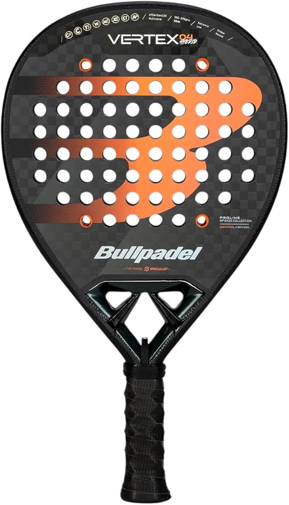 Bullpadel Vertex 04 Hybrid 25 Padel Racket Dark Grey 370g, Paddles