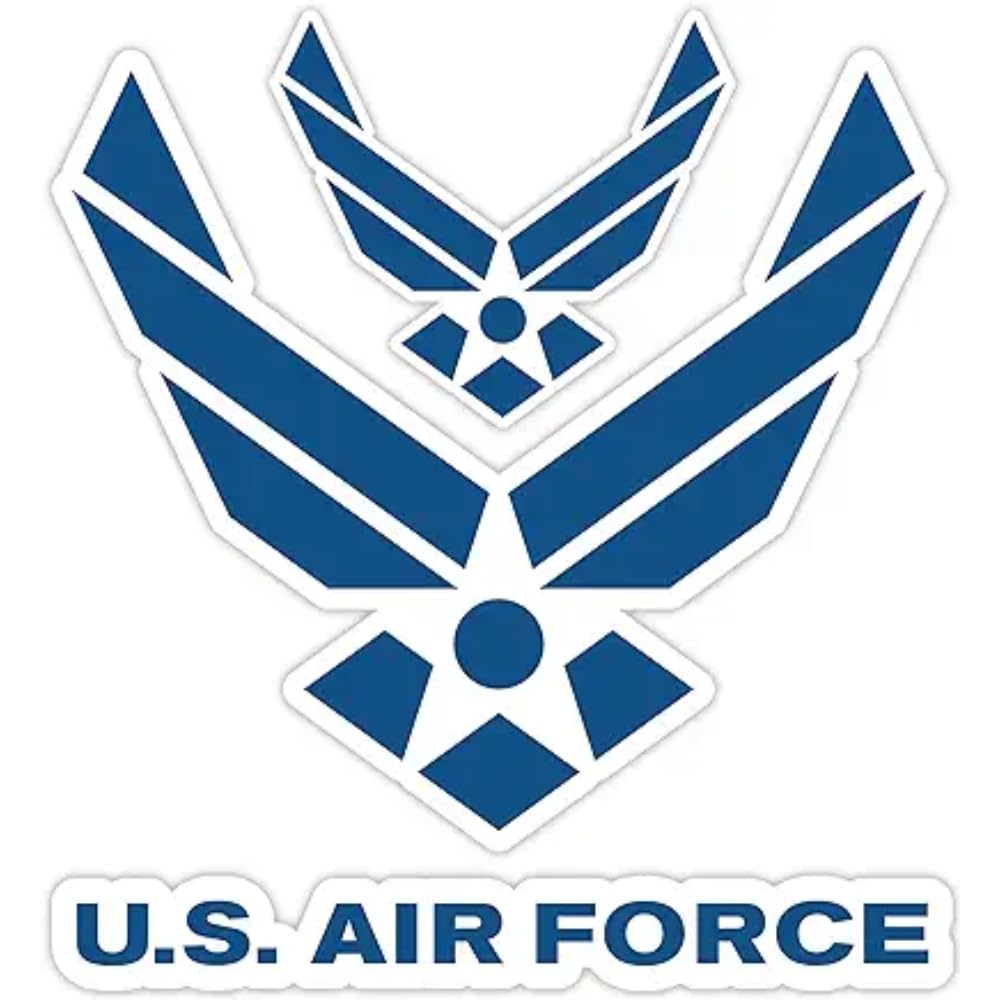 US Air Force Sticker Size 5.9'' x 4.7'', Black, WQG657