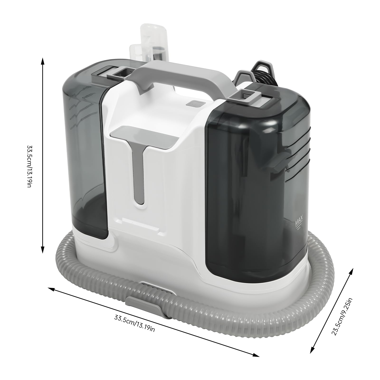 K15-AC Pulitore per interni, Pulitore per tappeti, con funzione di aspirazione a umido e a secco, Aspirazione 11 chilopascal, Serbatoio acqua da 1,8 litri, adatto per tappeti, auto e divani