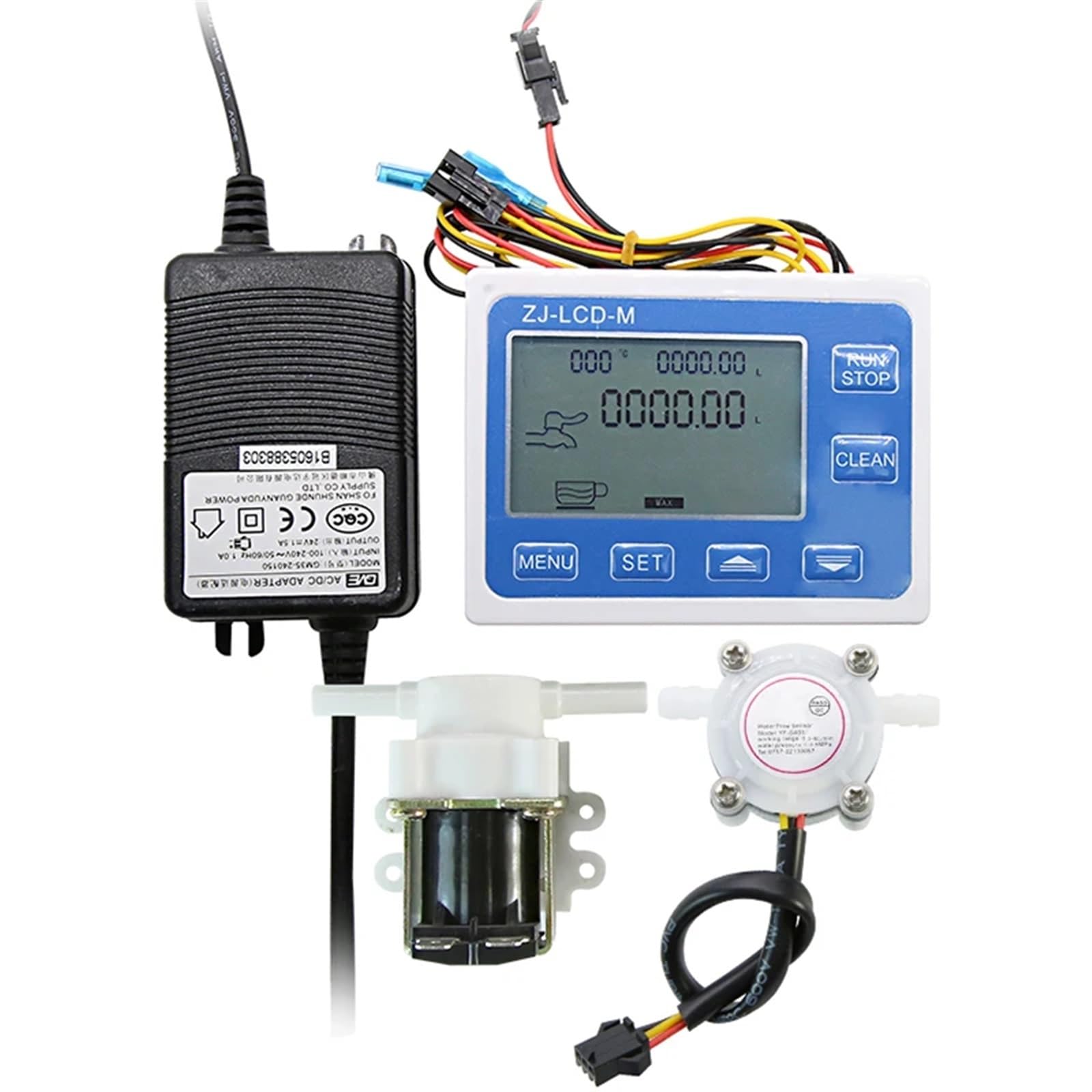 BOOGHIGC Digital Display Flow Quantitative Controller 7MM Hose Gear Sensor 6MM Use to Control and Liquid