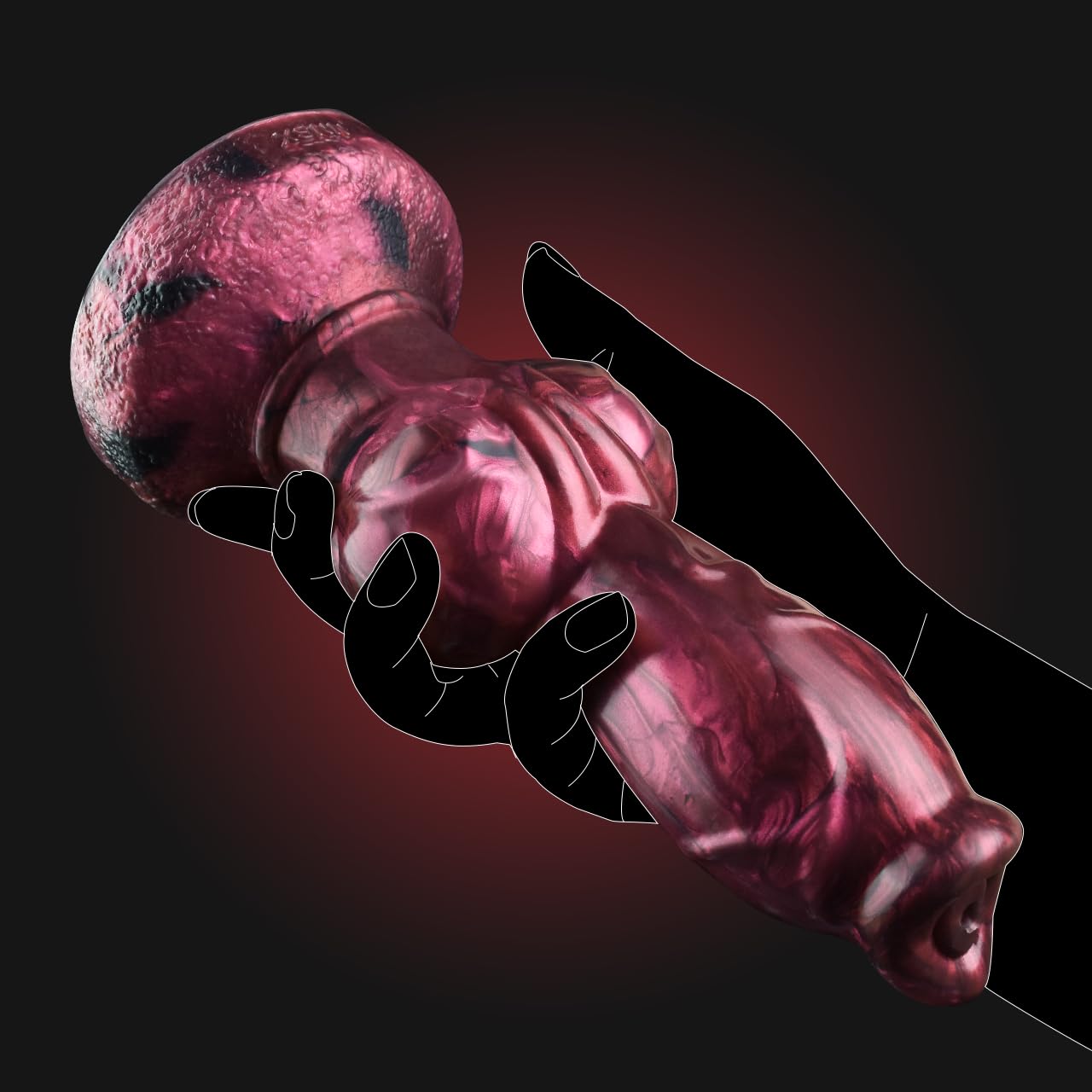 Consolador fantasía eyaculaton, el gran nudo Jove con función squirting, juguete sexual de silicona flexible con fuerte ventosa para la exploración sensual anal y vaginal