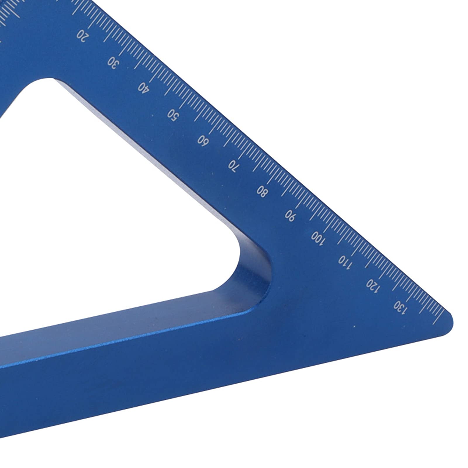 Squadra Triangolare da Carpentiere, Blu, a 90 Gradi in Pollici, in Lega di Alluminio, con Misure metriche.