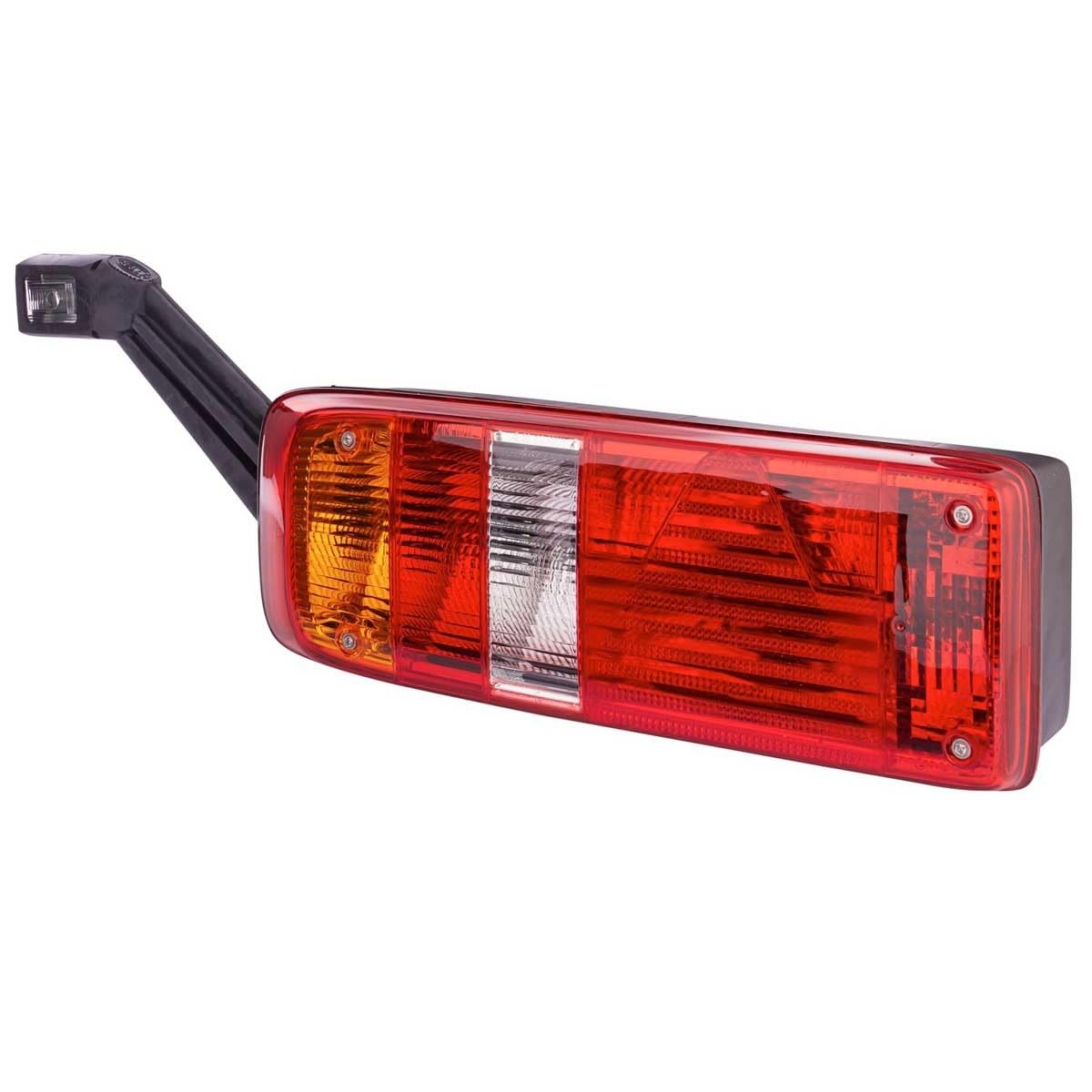 HELLA 2VP 340 931-171 Heckleuchte - EasyConn I Hybrid - Glühlampe - 24V - Anbau/geschraubt - Lichtscheibenfarbe: mehrfarbig - Stecker: Flachstecker - links - Menge: 1