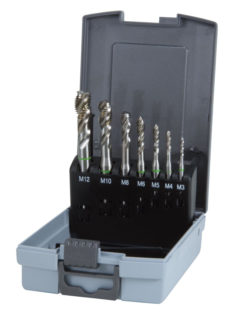Ruko 245062RO Maschinengewindebohrer Satz HSS Co 5 DIN 371/376, 7-teilig