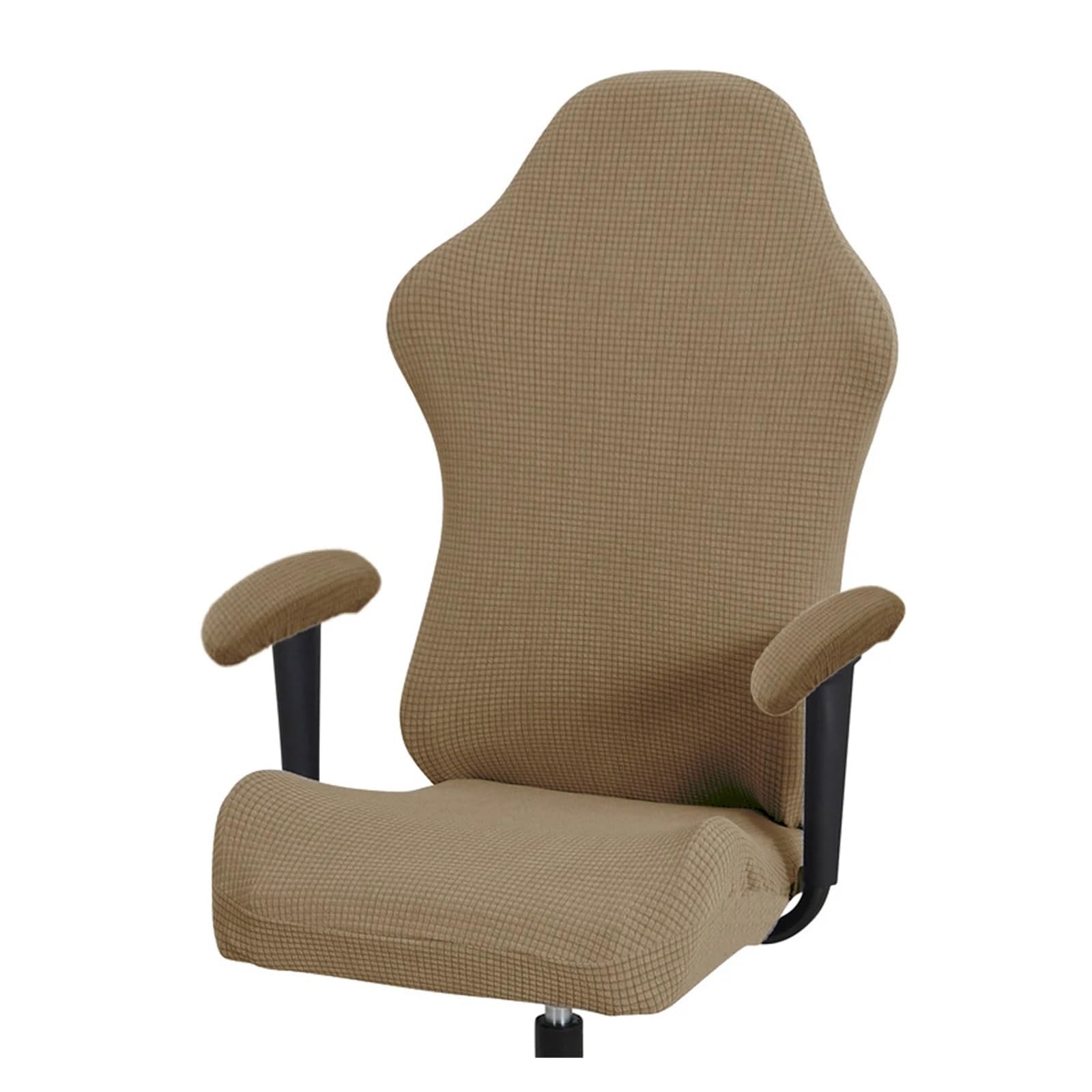 ZHOUXYFDC Gaming Chair Cover Thick Office Computer Game Chair Slipcovers Stretchy Reclining Racing Gaming Chair Cover Protector With Armrest Cover(Taupe)