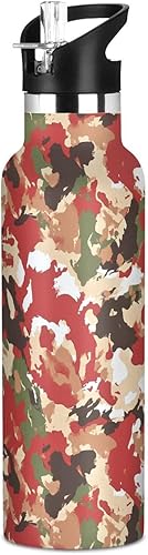 Miniatura 8 de Robust Australian Shepherd Dogs White Double-Wall Insulation Reusable Water Bottle Insulated with Straw Lid BPA-Free Leak Proof for Sport Gym