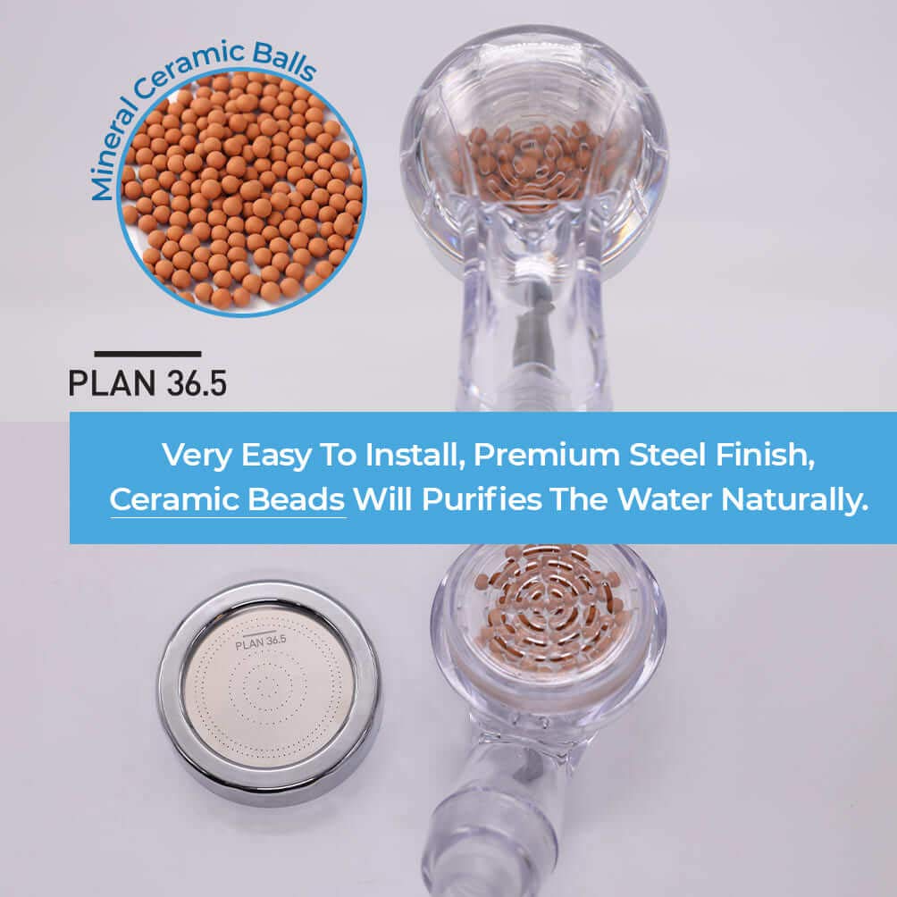Shower Filter Head with High Gloss Mirror Polish Chrome Finish 3