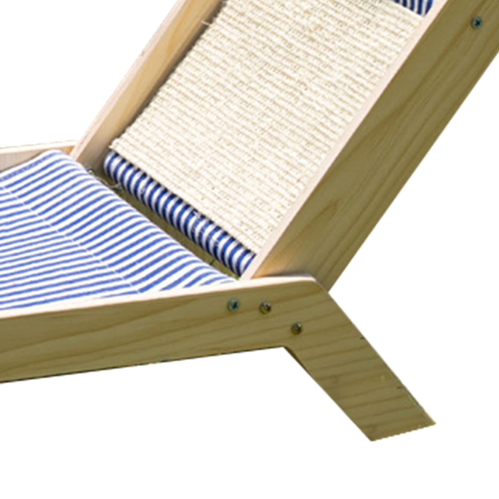 Pssopp Katzen-Hängematte, Katzenbett-Hängematte, Katzen-Strandstuhl, Sommer, Ganzjährig, Erhöhtes Katzenbett mit Sisal-Kratzer für Drinnen und Draußen (Strandstuhl)