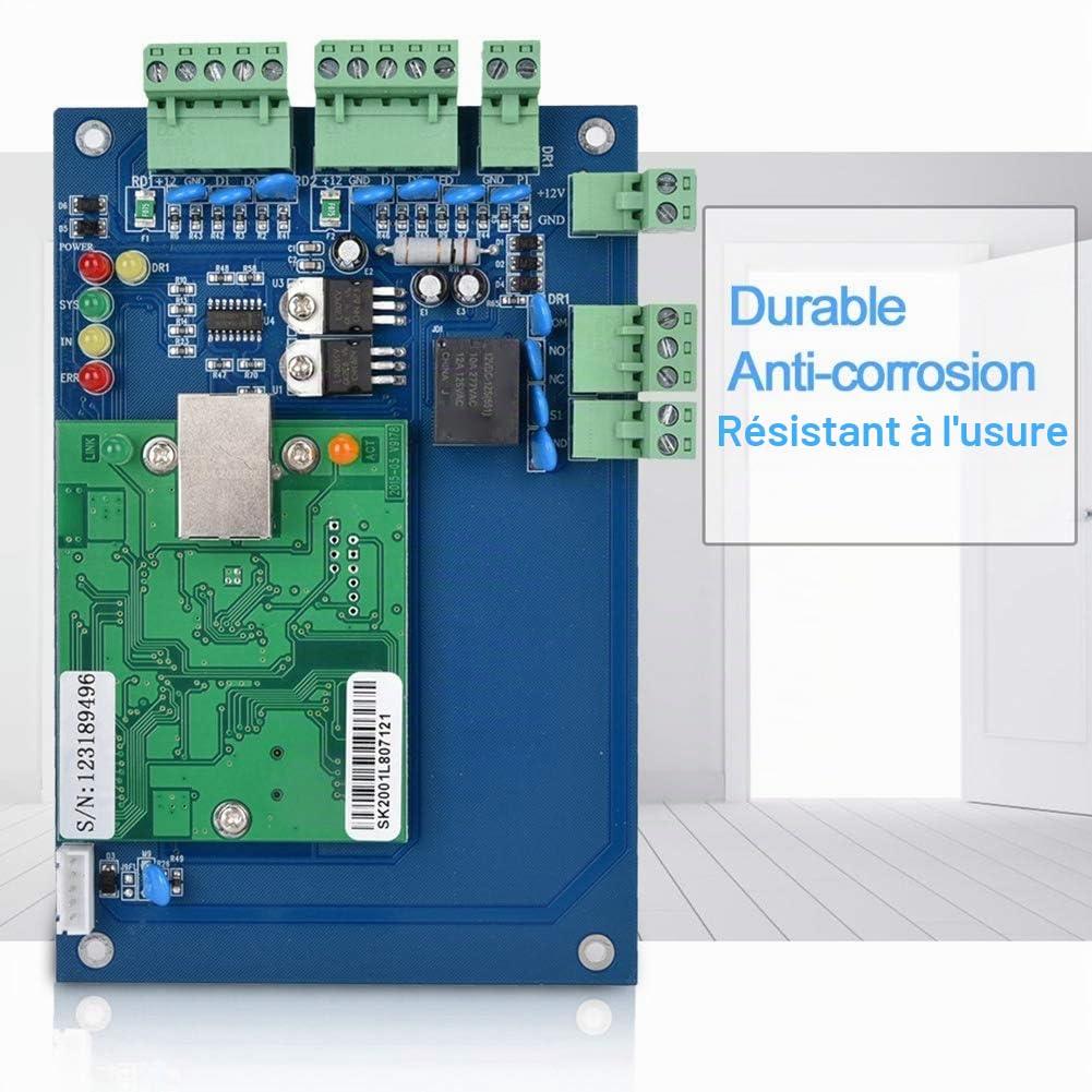 Sonew Gache Electrique Portillon, Contrôle D'accès de Porte Kit De Réseau /IP avec Carte Complète Lecteur de Carte Étanche
