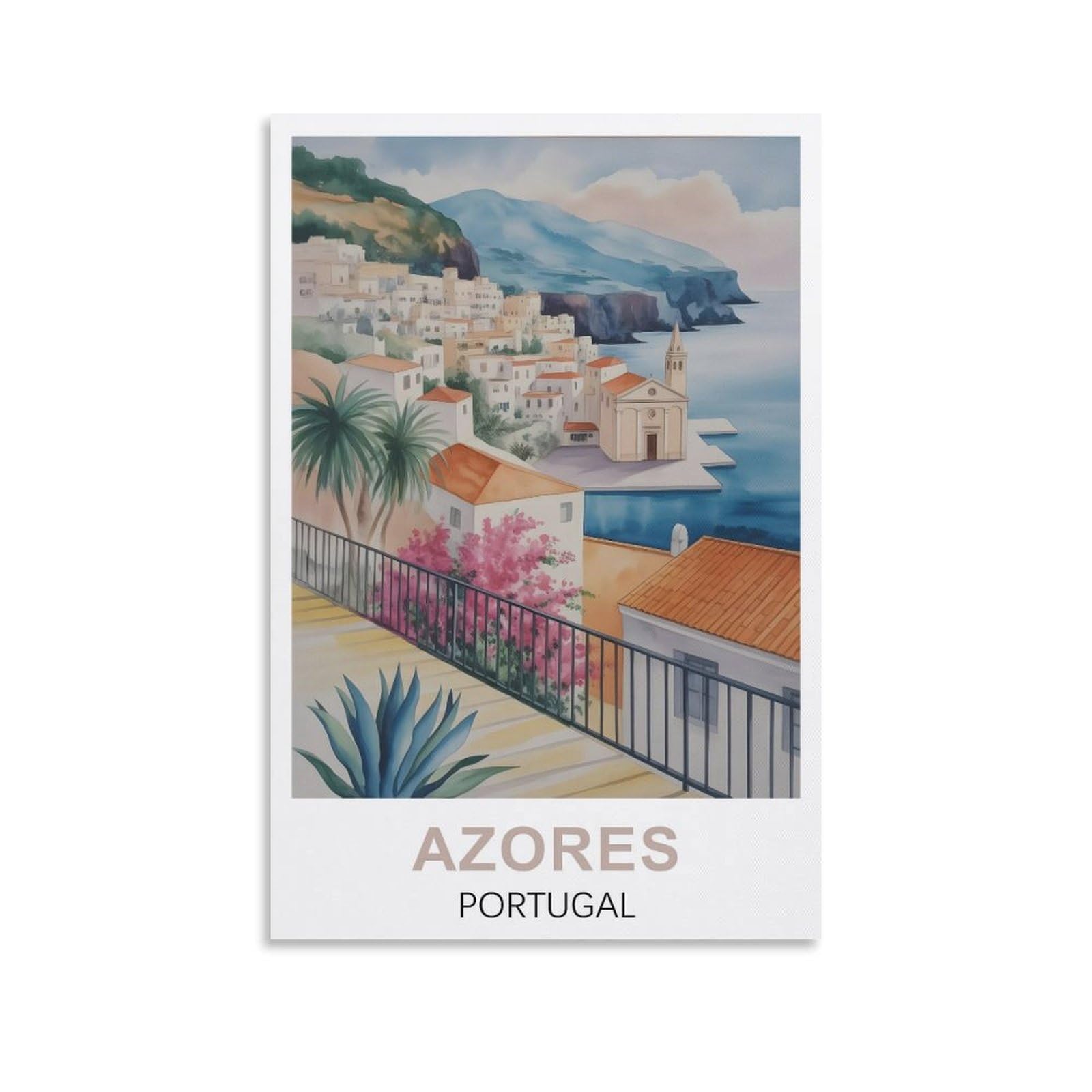 Ezmlfa S460 5D Diamond Art Kits For Beginner,Azores Portugal Crystal Rhinestone Embroidery Craft Kits For Home Wall Decor Gifts, 40X40cm