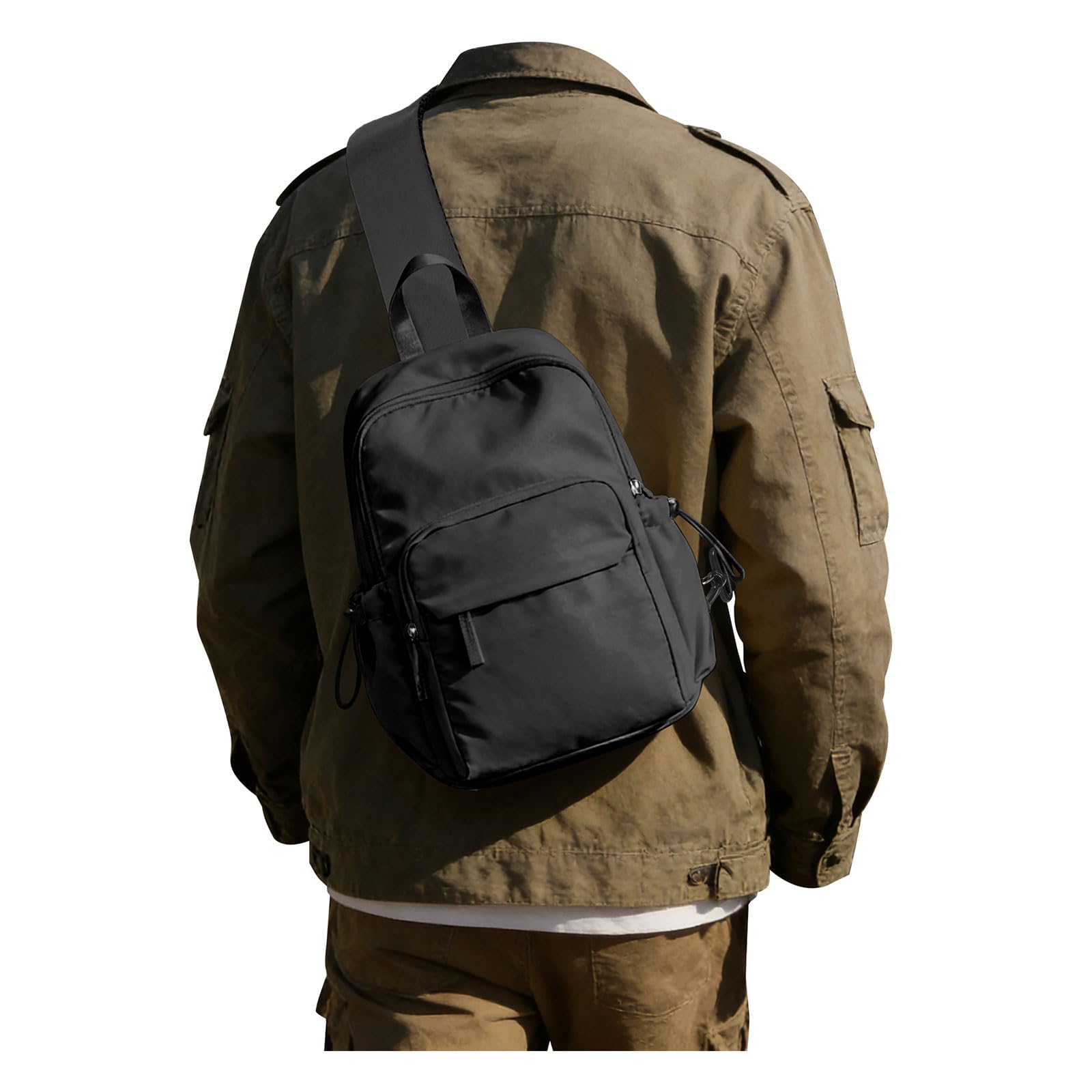 Crossbody Sling Backpacks Sling Bag for Men Women, Small Shoulder Backpack, Anti Theft One Strap Motorcycle Backpack, Mini Tactical Chest Bags Daypack