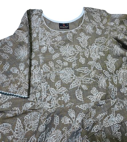Image of DUMMY SHAPE Feeding Kurtis for Women Cotton Rayon | Printed Pregnancy Flare Kurta with Nursing Zippers to Pre & Post Partum | Maternity Dresses | Gifts for Pregnant Woman