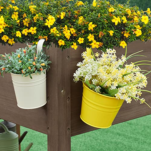 Yaheetech YT-00101803 49X22X32In 8 Pockets Horticulture Raised Garden Bed Elevated Wood Planter Box Stand thumb #6