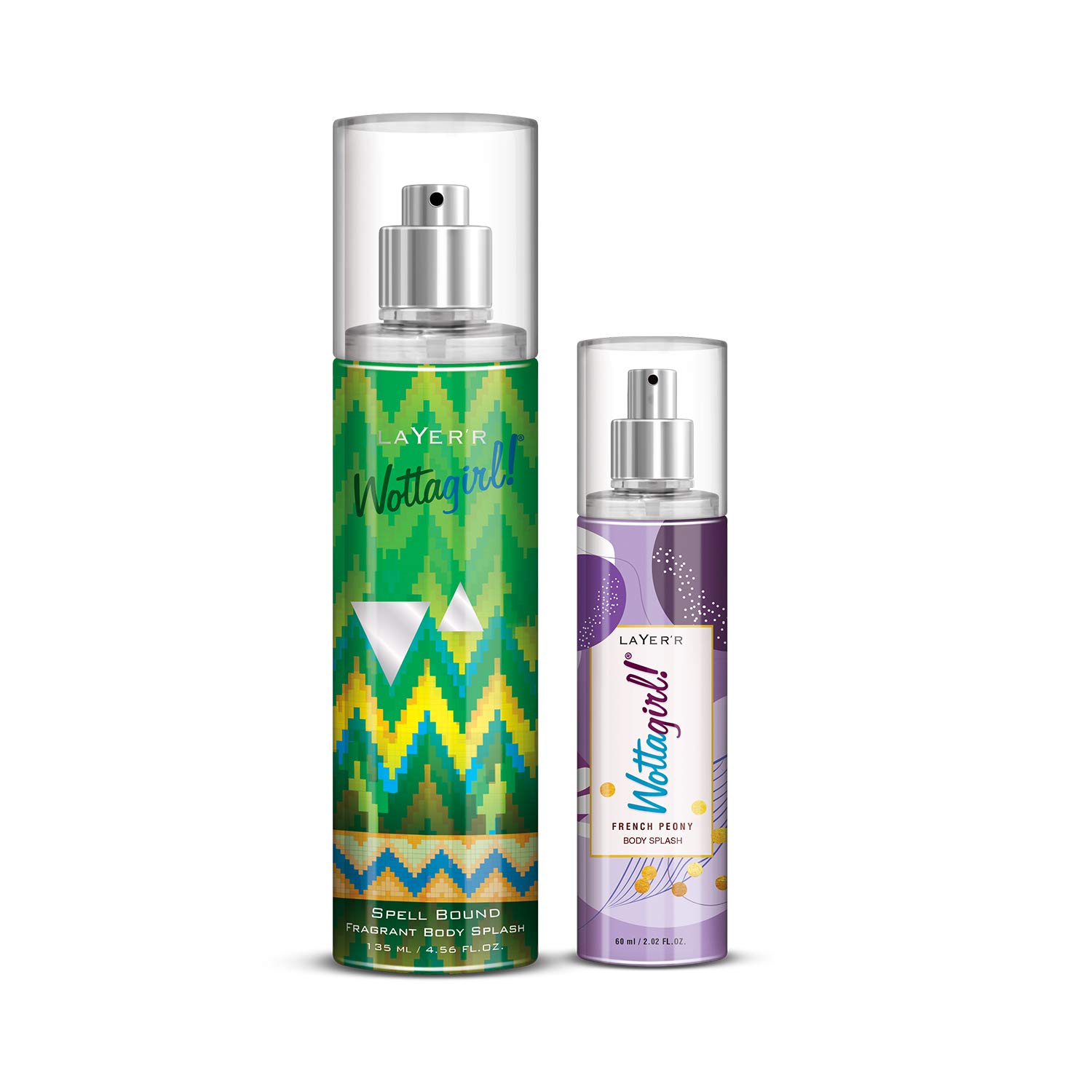 Layer'r Wottagirl Body Splash Spell Bound 135Ml With Wottagirl French Peony 60 Ml, Spray,Women-picture-40