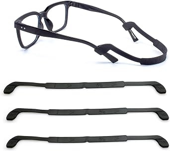 Eyeglass Strap Eyewear Retainers, Silicone Glasses strap, Non-slip Elastic Sports Sunglasses Straps 3Pcs