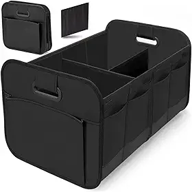 Caixa de Armazenamento para Porta-Malas de Carro, Caixa de Armazenamento Dobrável para Carro, Armário de Armazenamento com Alça Reforçada