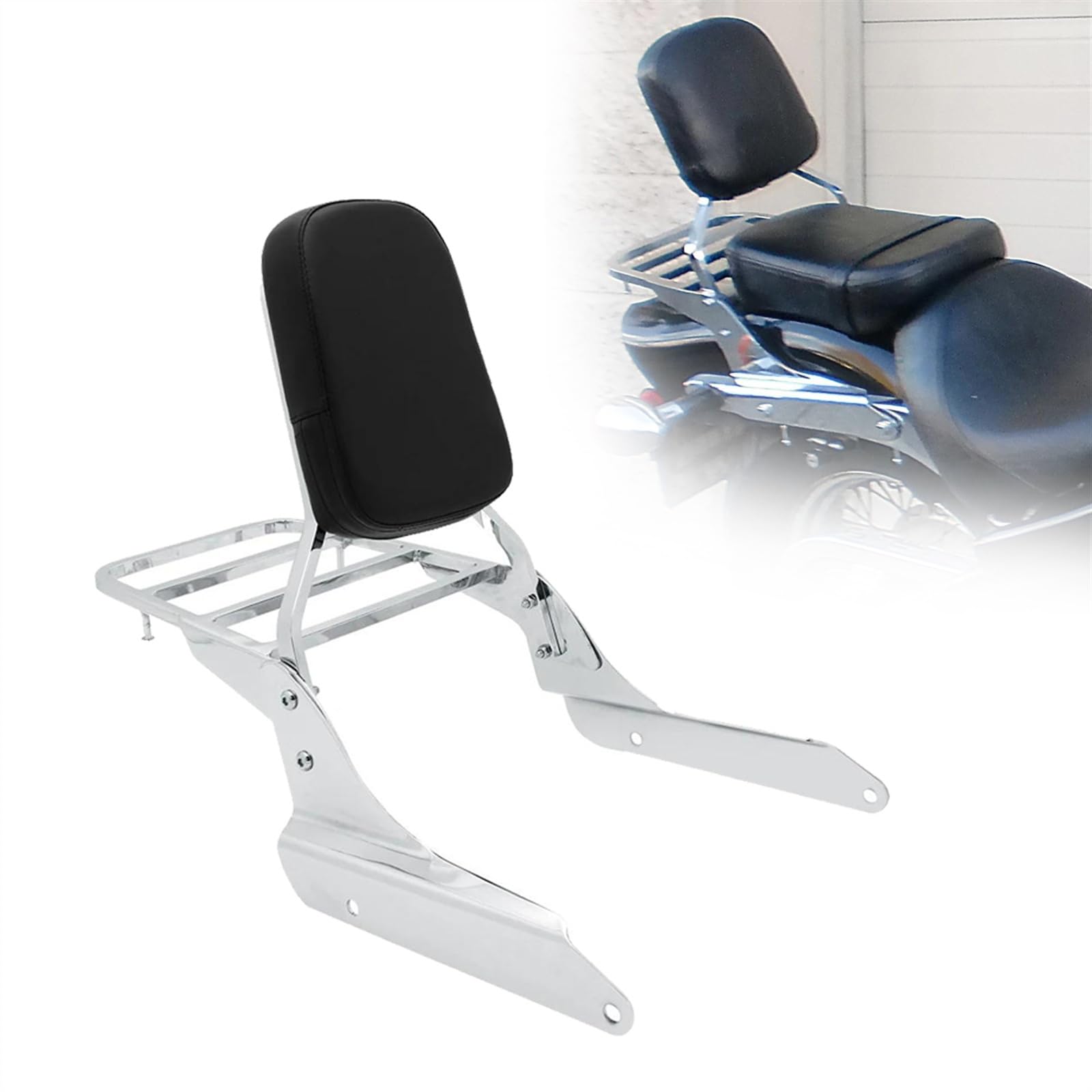 Sissy bar Shadow VLX 600 avec porte-bagages arrière pour moto VT600 Steed 1999-2007