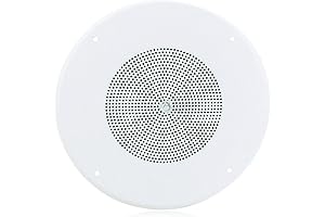 AtlasIED 8" Dual Cone In-Ceiling Speaker with Transformer and Baffle