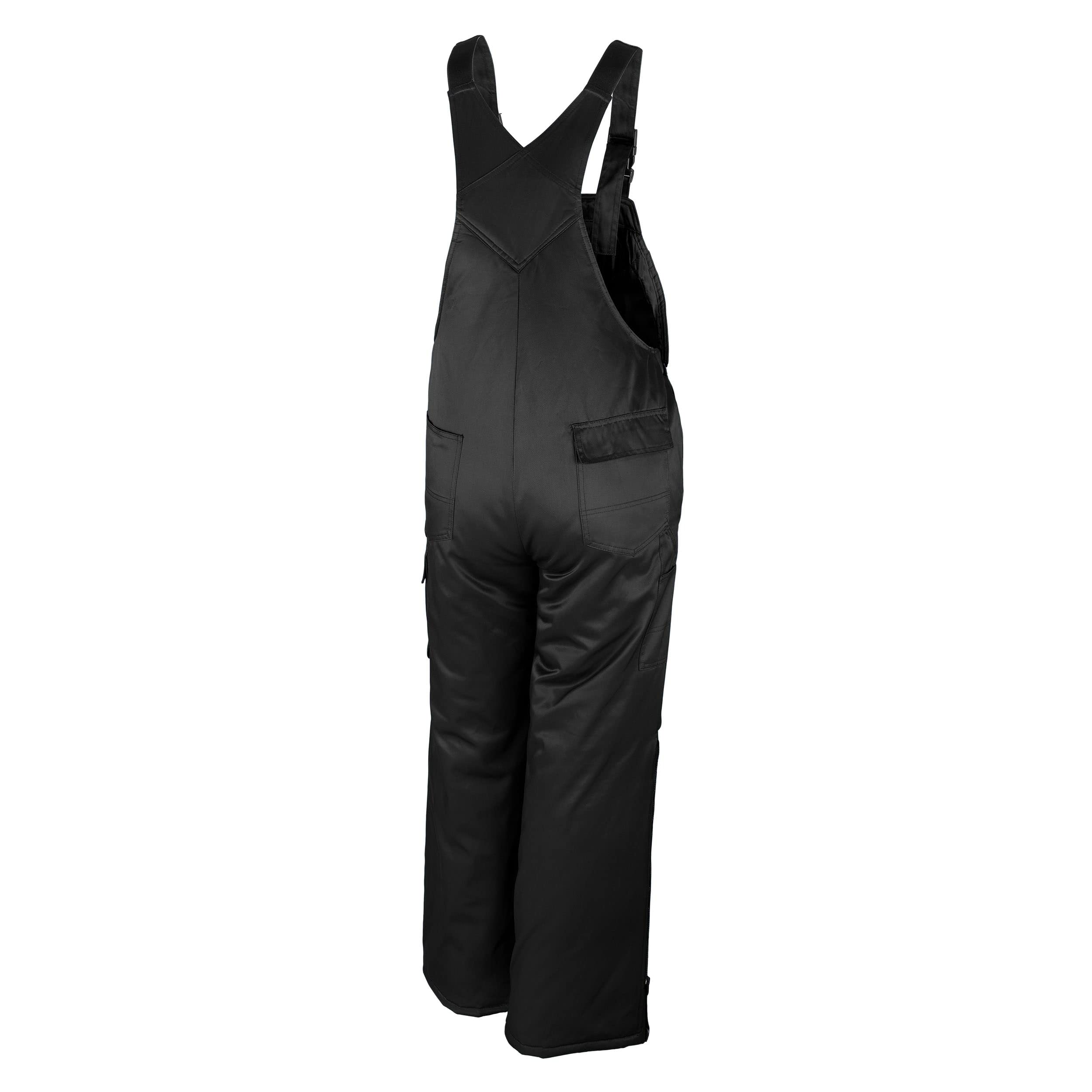 Salopette 60% CO/40% PES, ca.265 G/M² con fodera trapuntata, Uomo, Latzhose Gefüttert, nero, L