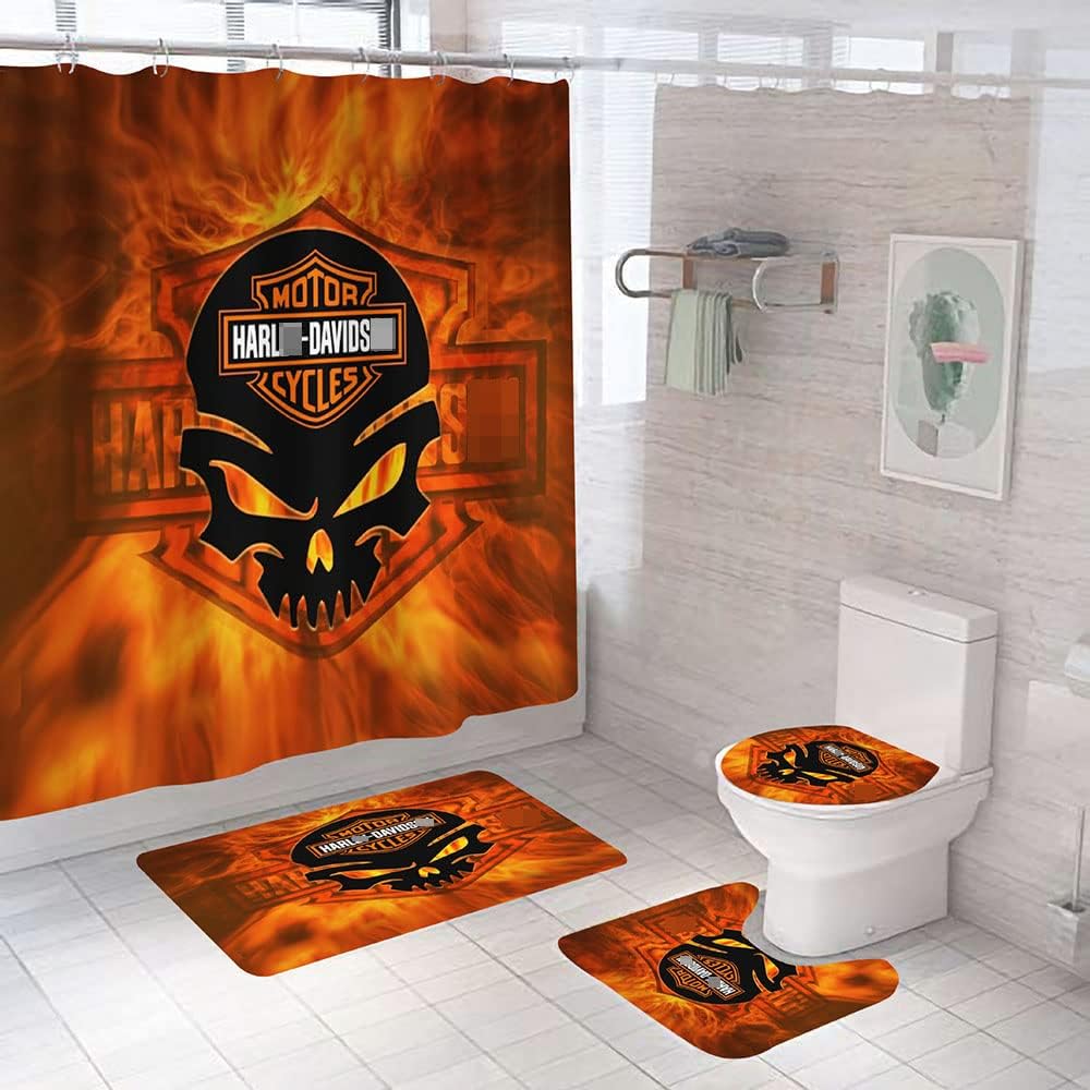 harley davidson shower curtain amazon
