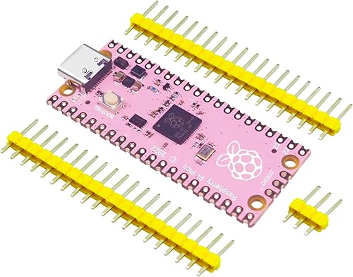 Vista 11 de DIGISHUO 2 piezas de placa microcontrolador Raspberry Pi Pico con encabezados Interfaces digitales flexibles Basado en chip RP2040 Procesador