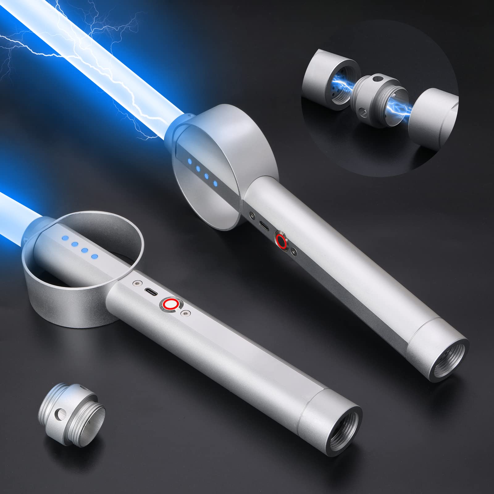 Buy JvmuSaber Lightsaber 2in1 Rechargeable DuelingLightsabers RGB 15