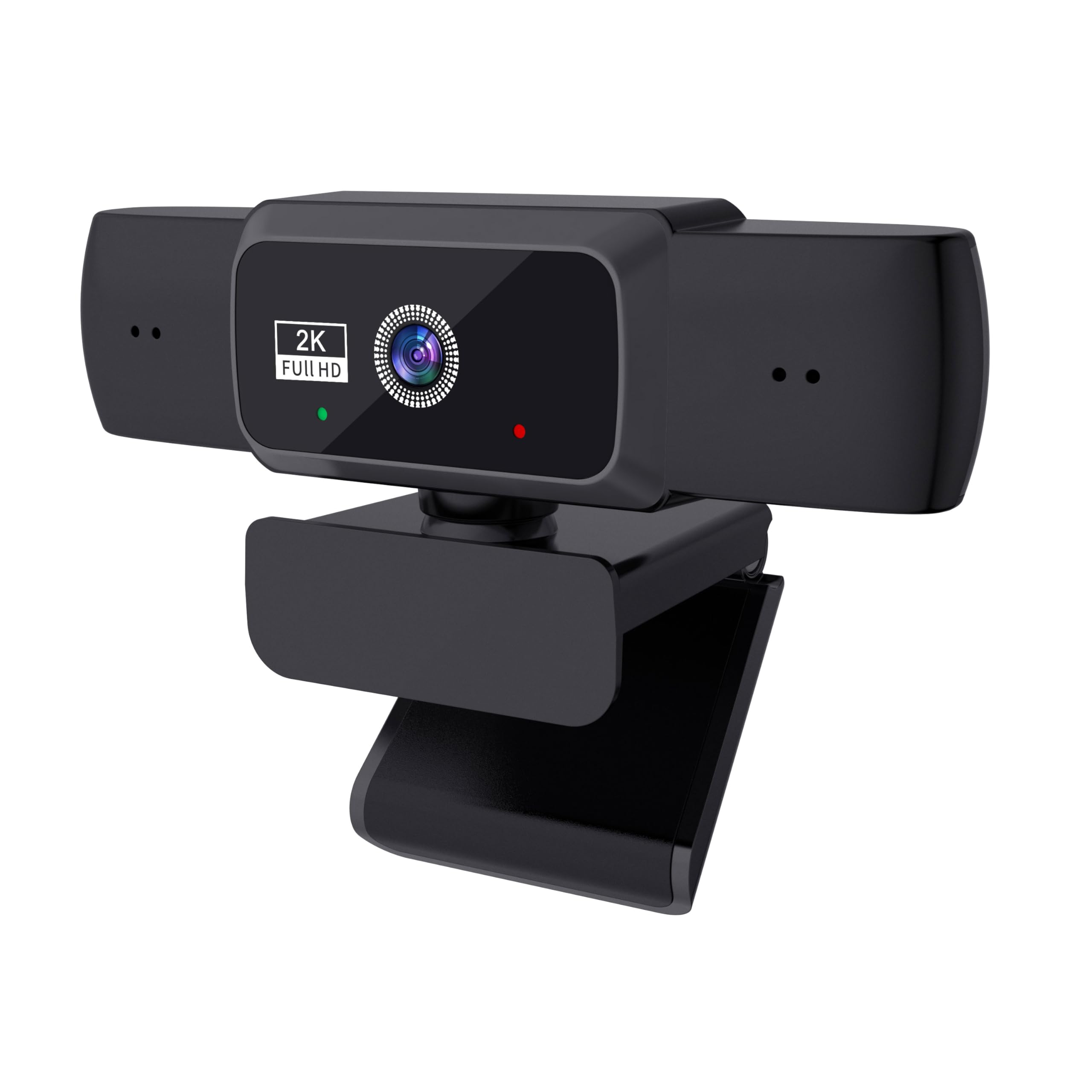 Hprosper 2K HD Wide Angle Webcam with Microphone Computer Monitor USB Zoom Video Camera External Web Cam for