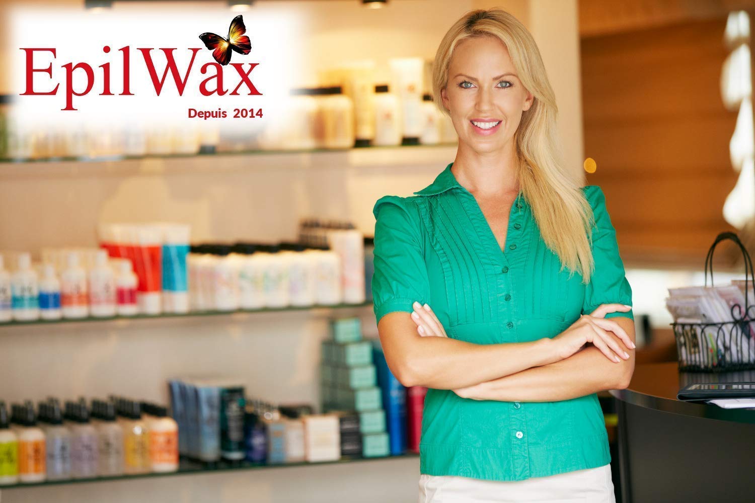 Epilwax Kit Depilación Calentador de Cera Roll On Tibia : con 12 roll-on Cera Vainilla de 100 ml, 100 Bandas Depilatorias y una botella de 250 ml de aceite post- Depilacion (Solo 4 Vainilla)
