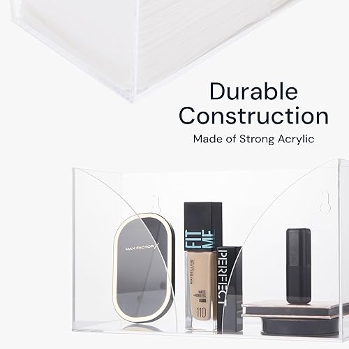 Miniatura 7 de Dispensador de toallas de papel para encimera, soporte de almacenamiento de acrílico transparente para cocina o baño, para uso múltiple, plegado en