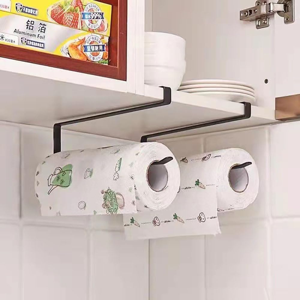 2x Portaspezie da Appendere, Mensola con Portasciugamani, Cucina & Bagno, Portarotolo