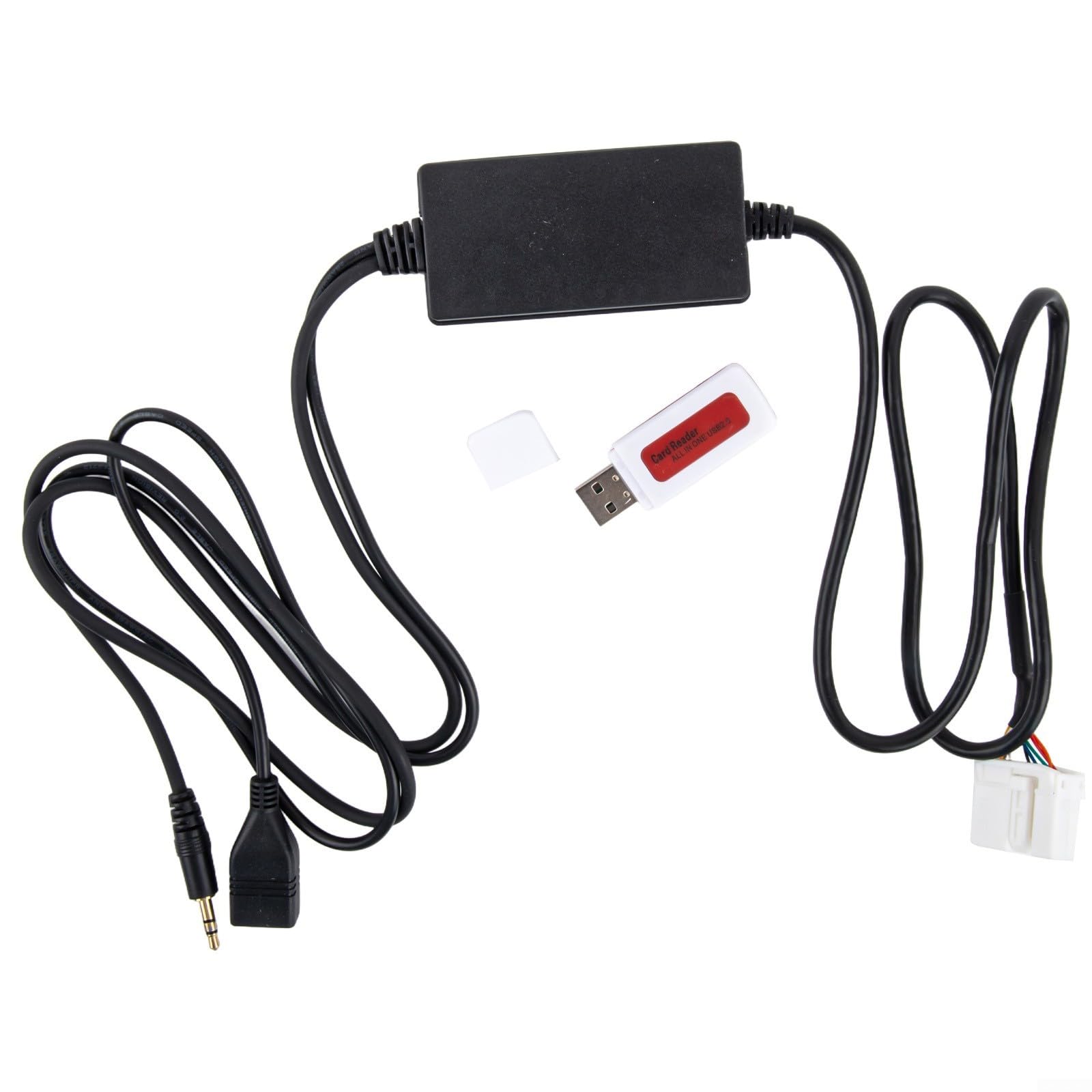 USB AUX Interface Adapter Cable with SD Card Reader for Honda Accord Civic CR-V Pilot Odyssey Element for Ridgeline S2000 Fit City 2002-2011 Car Stereo Radio MP3