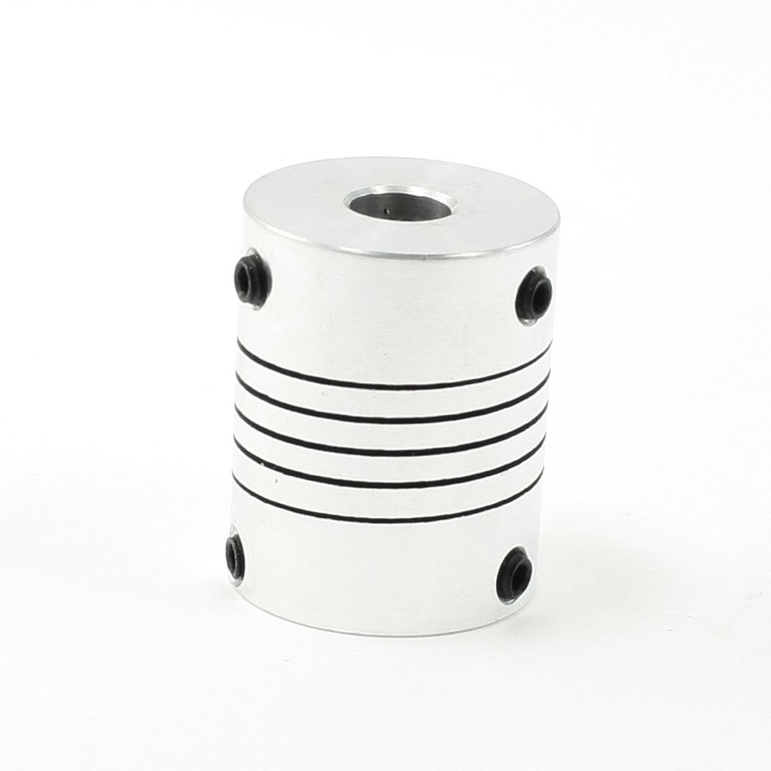 Aexit 8mm to Electrical equipment 8mm Shaft Set Screw 25x30mm Beam Coupling Coupler Silver Tone
